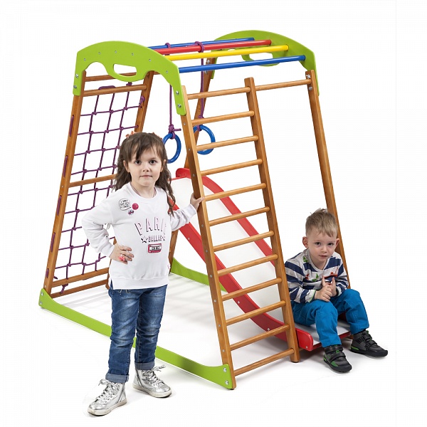 Спорткомплекс для дома из дерева SportWood BabyWood Plus 1